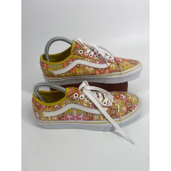Vans Old Skool‎ Low Top Floral Print Sneakers Shoes Women Size 8 - Picture 2 of 14